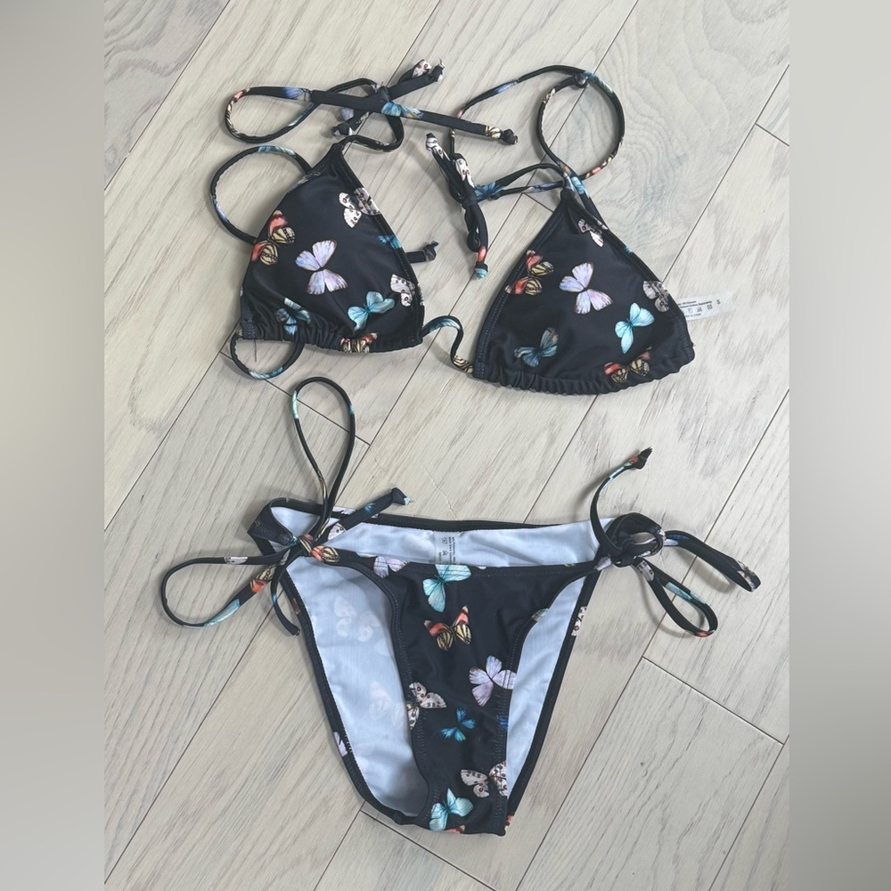 Butterfly Print Bikini Set- Size Small NWOT